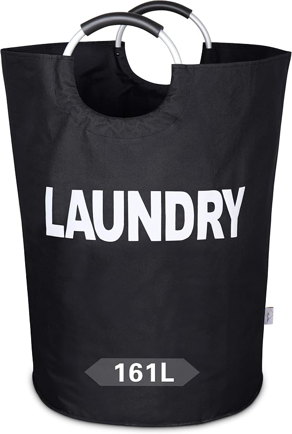 Laundry Basket Collapsible，Freestanding Clothes Hamper Bag by SweetMemo