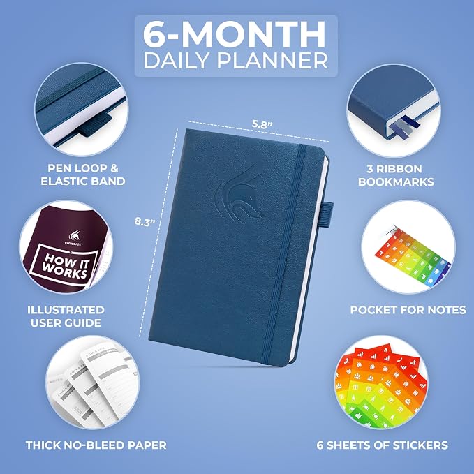 Clever Fox Daily Planner – Undated Planning Notebook - Image 2