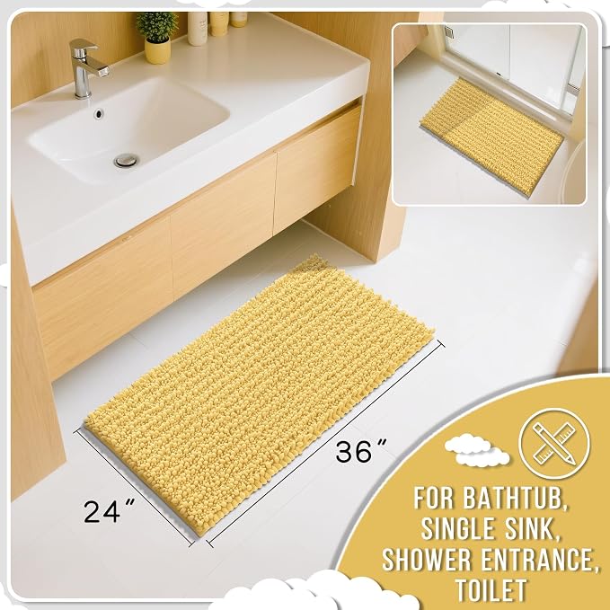 Yimobra Large Bathroom Rugs Non Slip Washable 36x24 Inch - Image 2