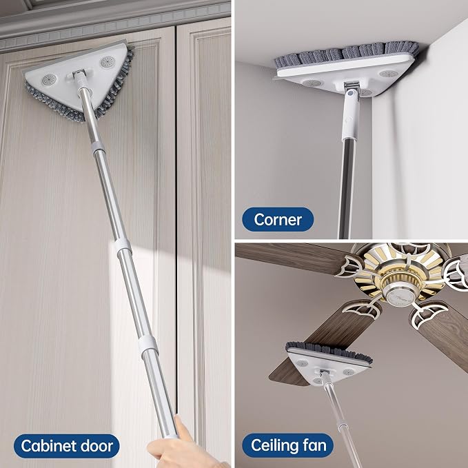 Wall Cleaner Mop with Long Handle, Wall Duster with Extension Pole, 3-in-1 Wall - Field & Grace