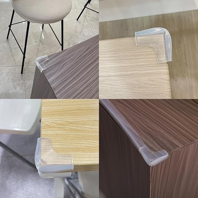 Food-Graded Silicone Clear Corner Protectors, Baby Proofing Table Edge Guards - Image 2