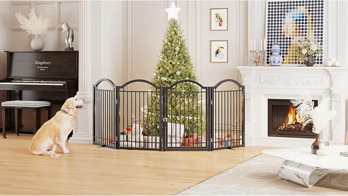 BHG Metal No-Assembly Freestanding Dog Gate - Image 6