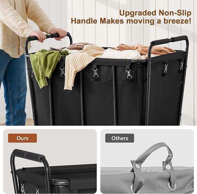 Hoctieon Large Laundry Cart - Field & Grace