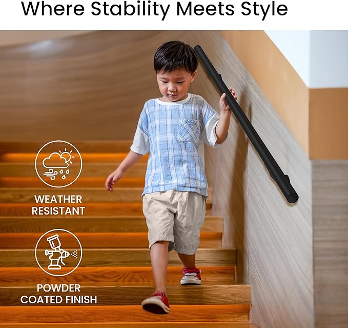 Meranti Aluminum Handrail for Indoor or Outdoor Steps and Stairs – Hand Rails - Image 5