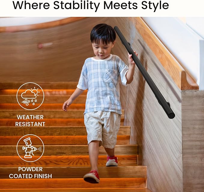 Meranti Aluminum Handrail for Indoor or Outdoor Steps and Stairs – Hand Rails - Image 5