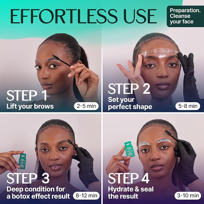 Brow Lamination Kit – 5-Step Easy At Home Eyebrow Shaping & Lifting System - Image 4