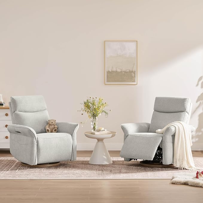 CHITA Power Recliner Chair, Electric Triple-Motor Swivel Glider Nursery Rocking - Image 8