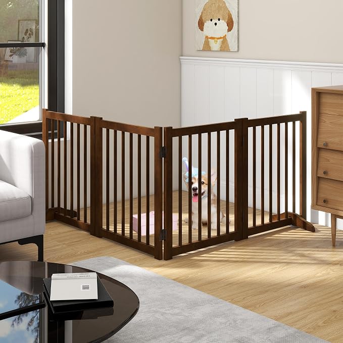 Solid Wood Freestanding Pet Gate - Image 6