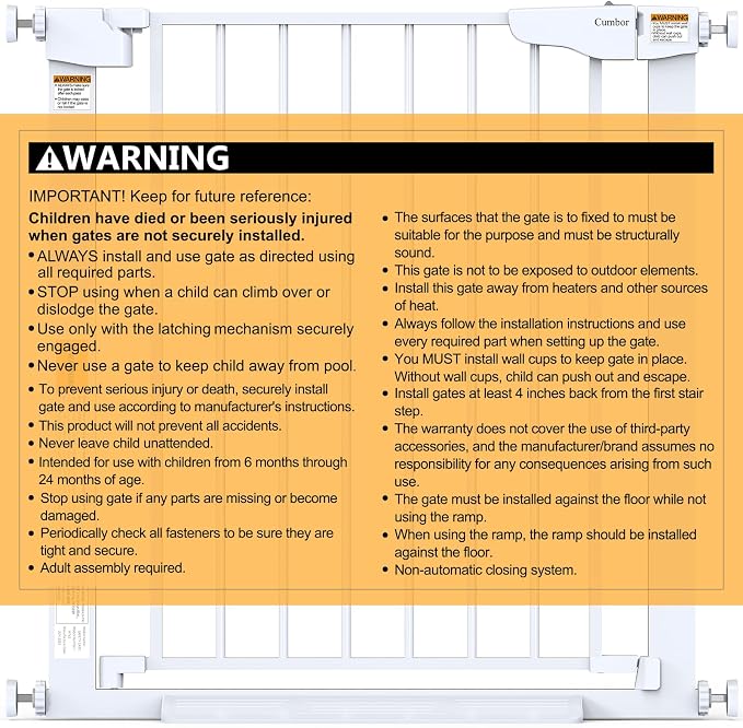 Cumbor 2 Pack 29.7-46" Baby Gate - Image 9