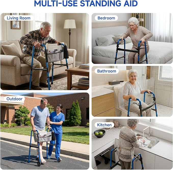 Folding Walker for Seniors, Front Wheel Walker - Image 7