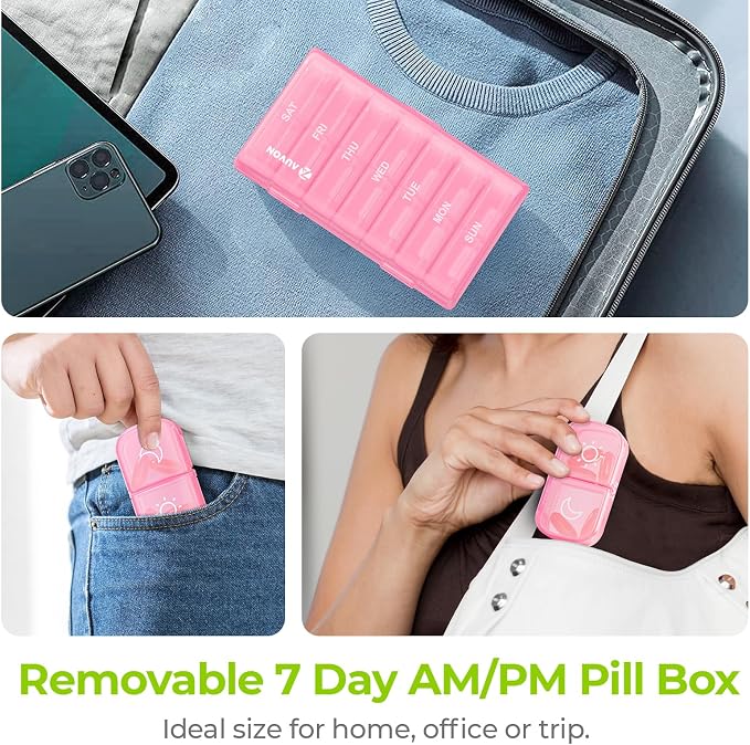 AUVON XL Weekly Pill Organizer 2 Times a Day, Pill Box 7 Day - Image 6