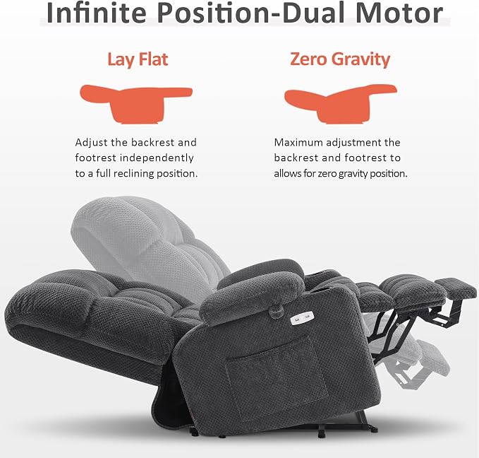 MCombo Dual Motor Power Lift Recliner Chair - Image 4