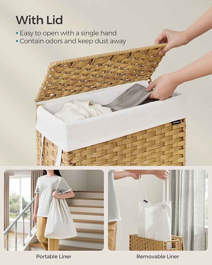 SONGMICS Slim Laundry Hamper