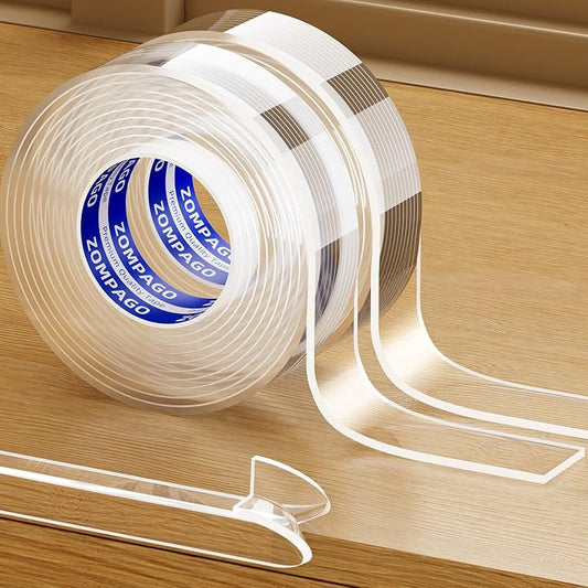 Clear Soft Corner Protectors for Furniture Strip 0.8in x3.28FT, 2 Roll Sharp by ZOMPAGOTape