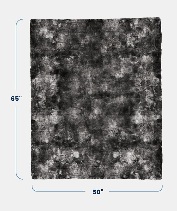 Everlasting Comfort Soft & Comfortable Gray Faux Fur Throw Blanket - Image 9