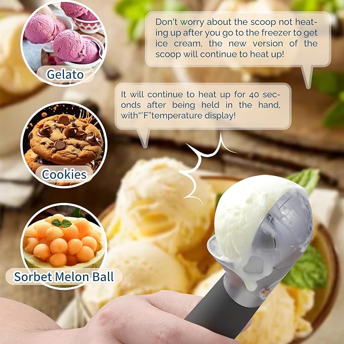 Heated Ice Cream Scoop Rechargeable, Electric Warming Ice Cream Scooper - Image 7
