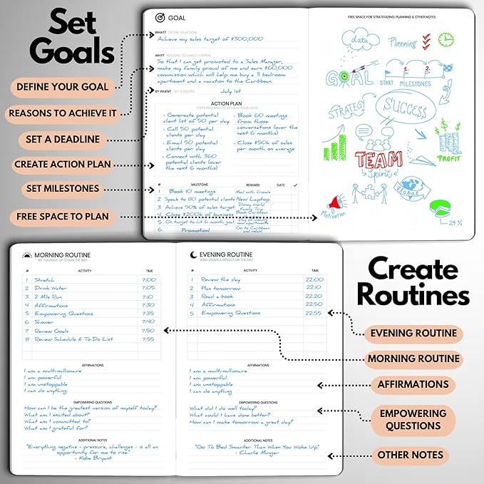 Undated Daily Planner – 6-Month A5 Productivity Organizer - Image 6