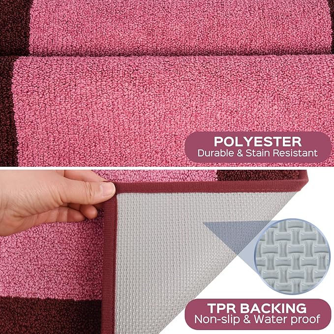 Machine Washable Throw Rug 24" x 36", Non Slip Kitchen Mat - Image 3