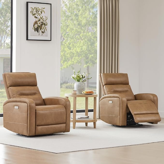 Watson & Whitely Swivel Power Recliner Glider Rocker, Small Recliner - Image 6