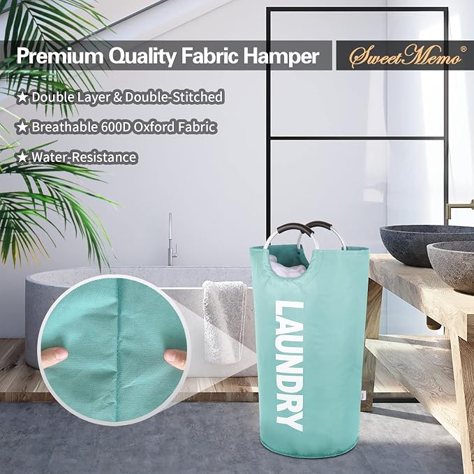 Large Laundry Basket Collapsible，Freestanding Clothes Hamper Bag - Image 5