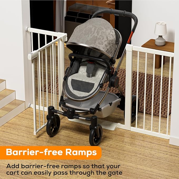 29.5-59.8" Baby Gate for Stairs, Baby Safety Essentials, Auto Close Gate for - Image 4