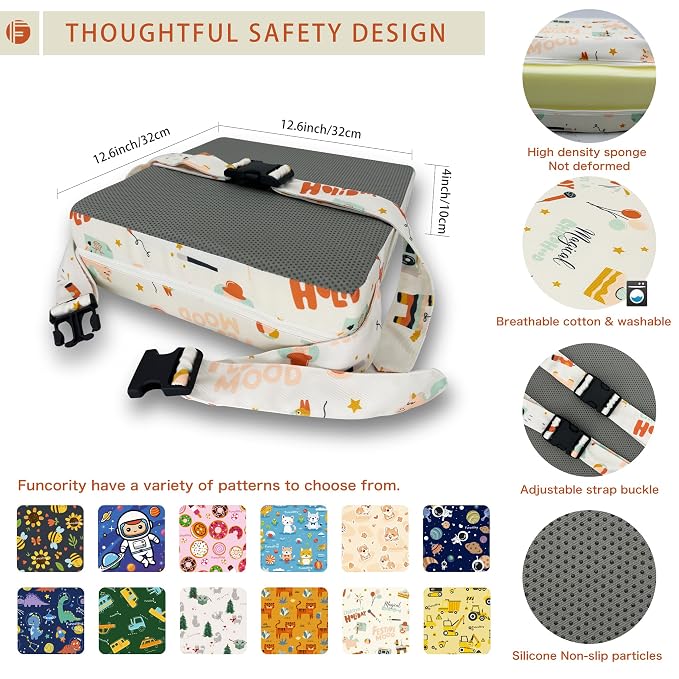 Toddler Booster Seat for Dining Table, Portable Booster Seat for Kitchen Chair - Image 3