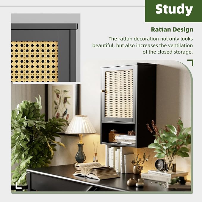 Bathroom Wall Cabinet, Bamboo Over-The-Toilet Storage Organizer - Image 6