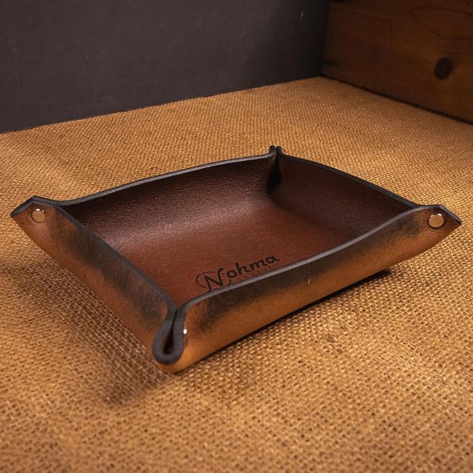 Valet Tray – Full-Grain Leather Catchall Organizer - Image 3
