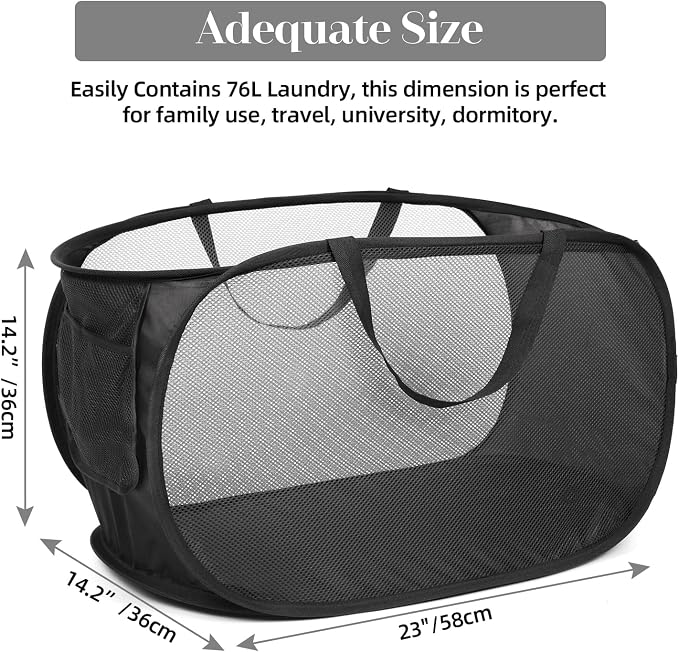 4 Pack Collapsible Laundry Baskets, Foldable Laundry Basket - Field & Grace
