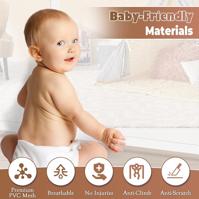 200.1" Retractable Baby Gate Extra Wide, Mesh Gate Long Child Gate Pet Gate - Image 6