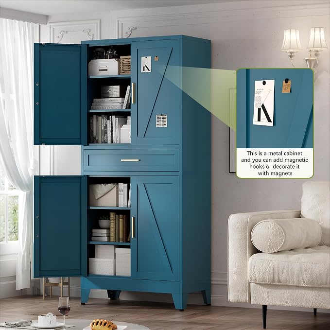 COFaR Farmhouse Storage Kitchen Pantry Cabinet - Image 8