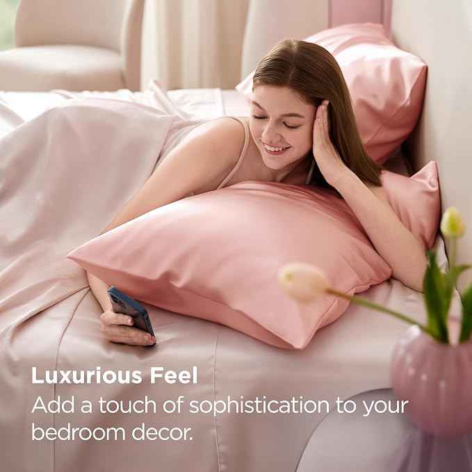 Bedsure King Size Satin Pillowcase Set of 2