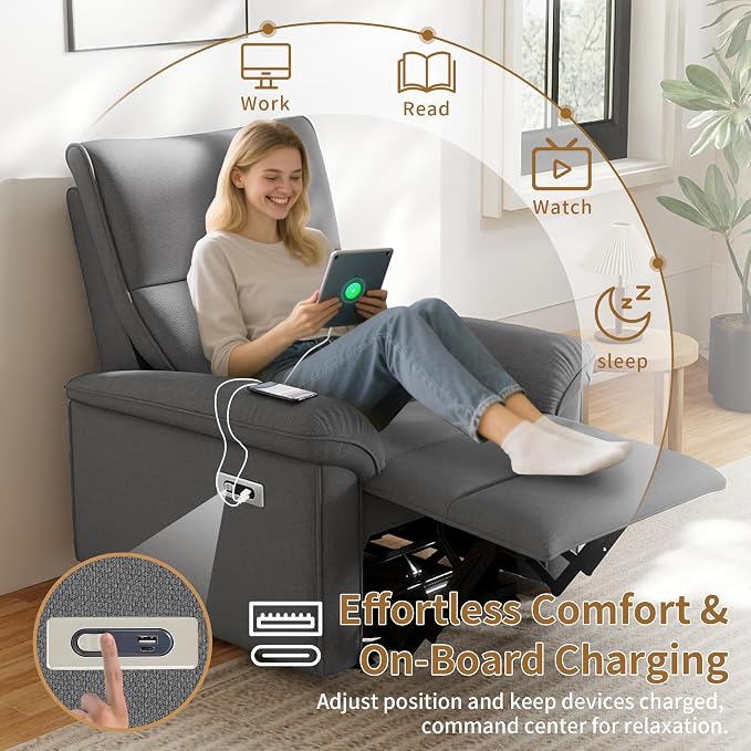 Wall Hugger Power Recliner Chair, Zero Wall Electric Recliner Chairs - Image 3