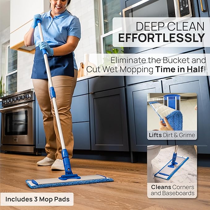 18” Pro Microfiber Hardwood Floor Mop - Image 3