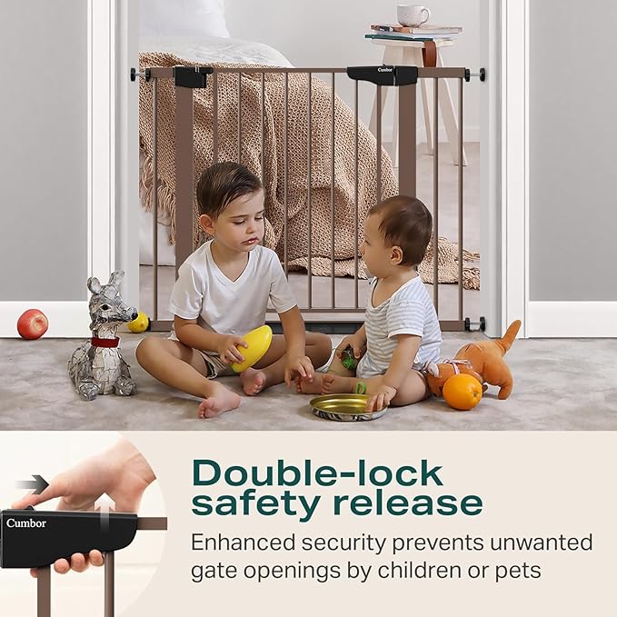 Cumbor 29.7-40.6" Baby Gate for Stairs, Mom's Choice Awards Winner-Dog Gate for - Field & Grace