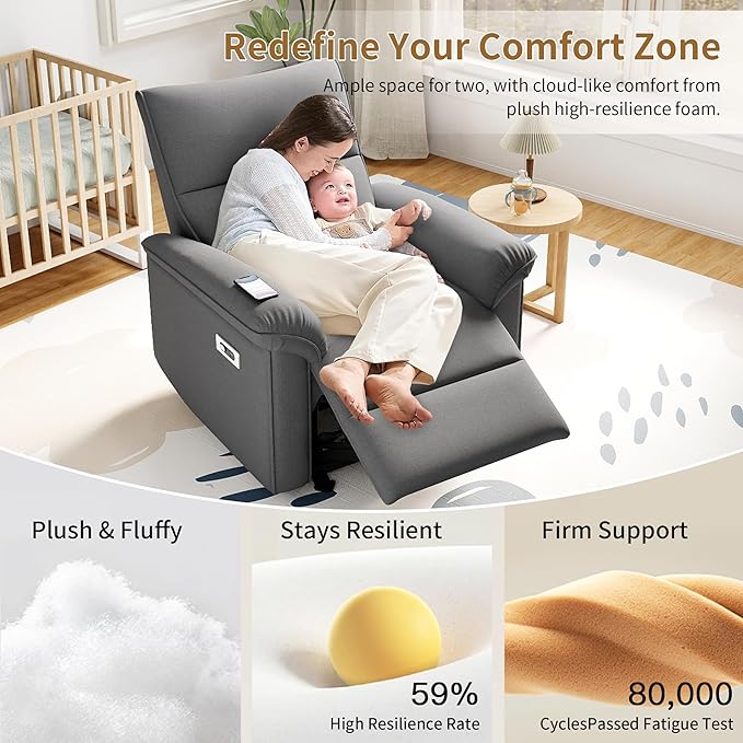 Wall Hugger Power Recliner Chair, Zero Wall Electric Recliner Chairs - Image 6