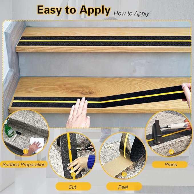 S&X Anti Slip Tape with Reflective Strip - 2 in x 60 FT Premium Grip Tape - Image 7