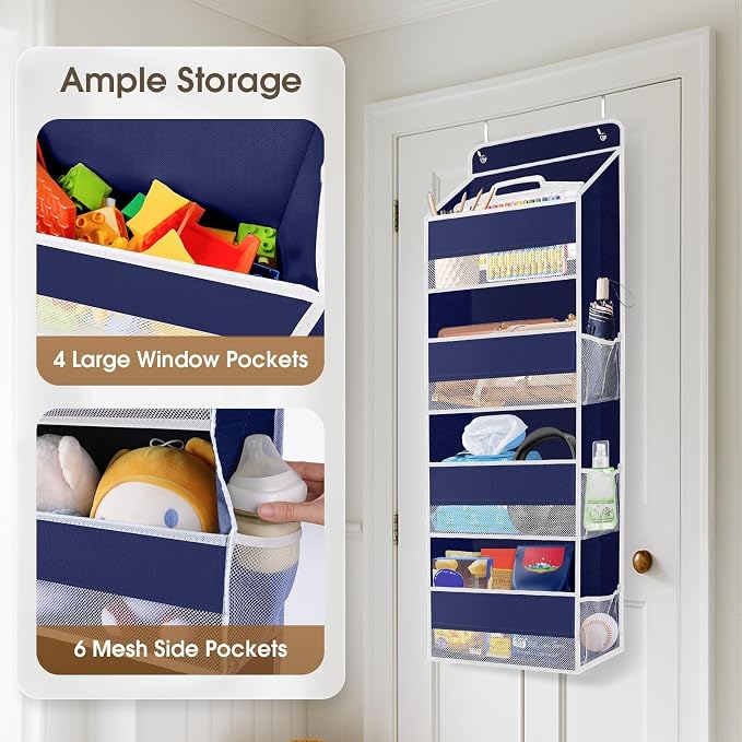 2 Pack Over The Door Organizer, Hanging Storage Organizer - Image 4