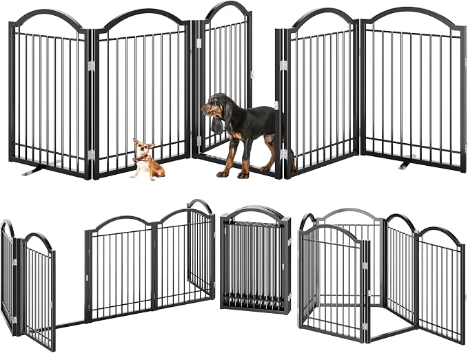 BHG Metal No-Assembly Freestanding Dog Gate - Image 3