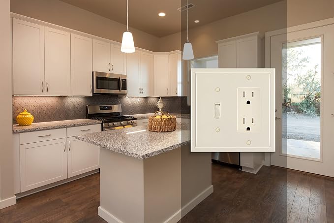 Henne Bery Modern Edge Decorative Wall Plate Switch Plate Outlet Cover - Image 5