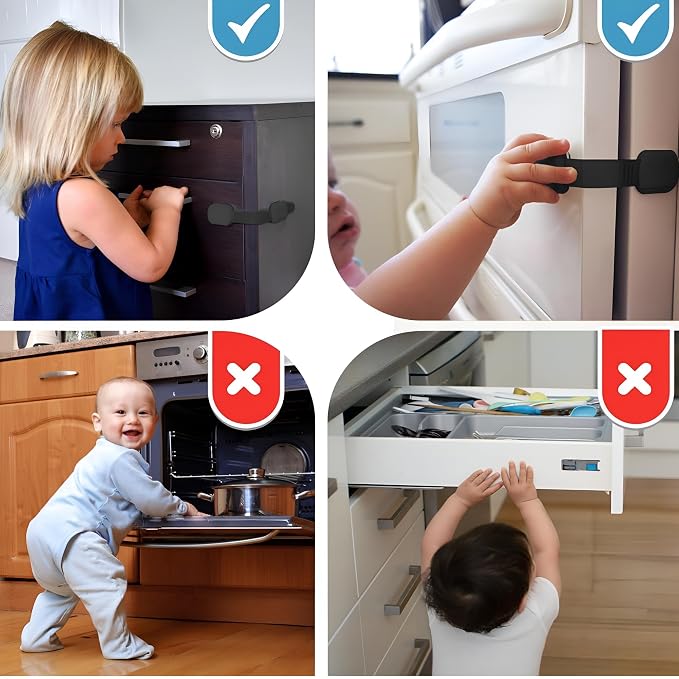 3M Adhesive Child Safety Strap Locks by Baby Proof Me, Baby Latches - Image 5