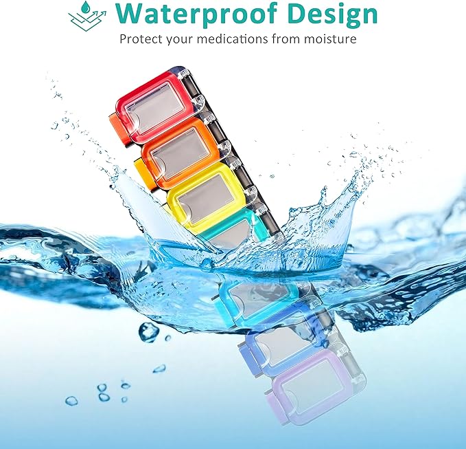 Fullicon Weekly Pill Organizer 7 Day Ultra Moisture and Spill Proof Daily Pill - Image 2