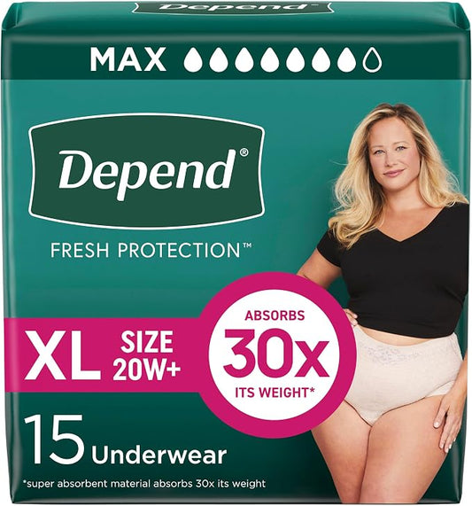 Depend Fresh Protection Adult Diapers, Incontinence & Postpartum Bladder Leak by Depend%C2%AE