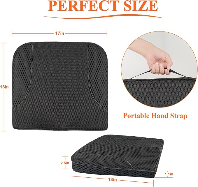 kingphenix Premium Car Seat Cushion, Memory Foam Driver Seat Cushion to Improve - Image 7