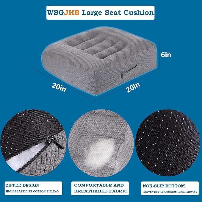 WSGJHB Large Seat Cushion, Extra Thick Booster Seat Cushions - Image 3