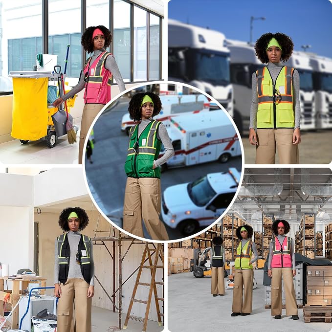 AYKRM 11 color Ladies High Vis Reflective Safety Vest - Image 4