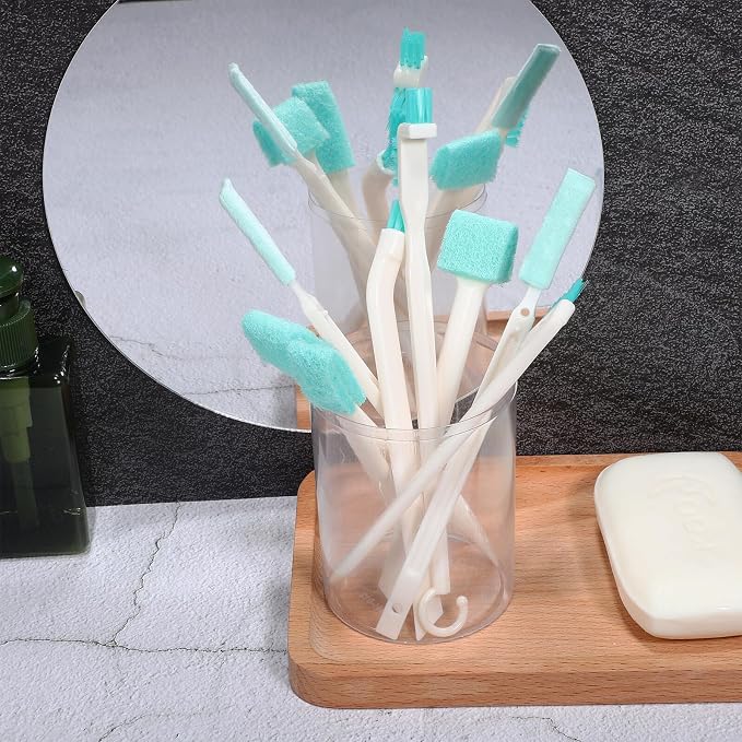 Household Cleaning Brush with Groove Crevice Scrubber and Bottle Cleaner - Image 5