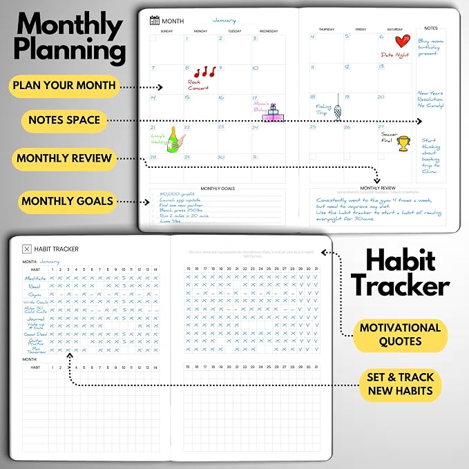 Undated Daily Planner – 6-Month A5 Productivity Organizer - Image 8