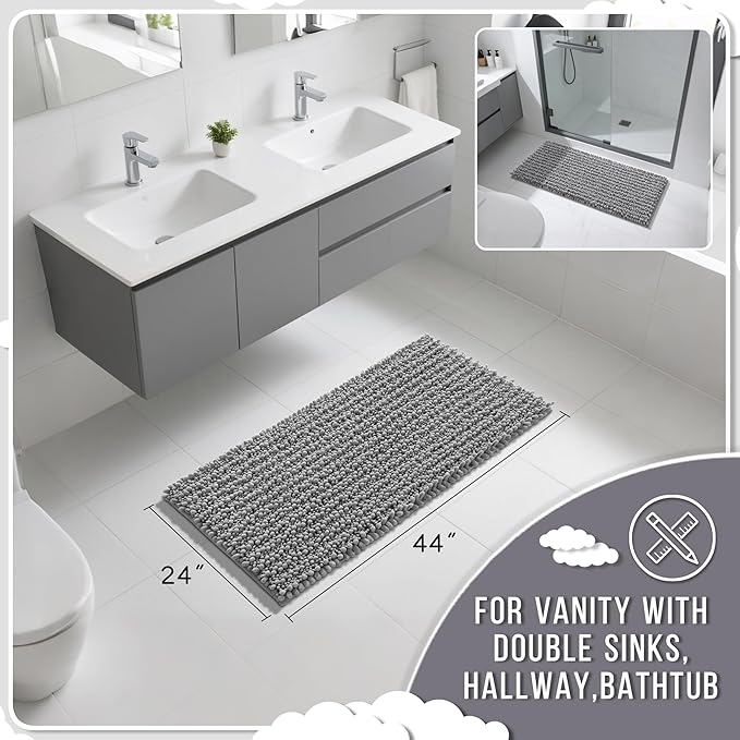 Yimobra Long Bathroom Rugs Non Slip Washable 44x24 Inch - Image 2