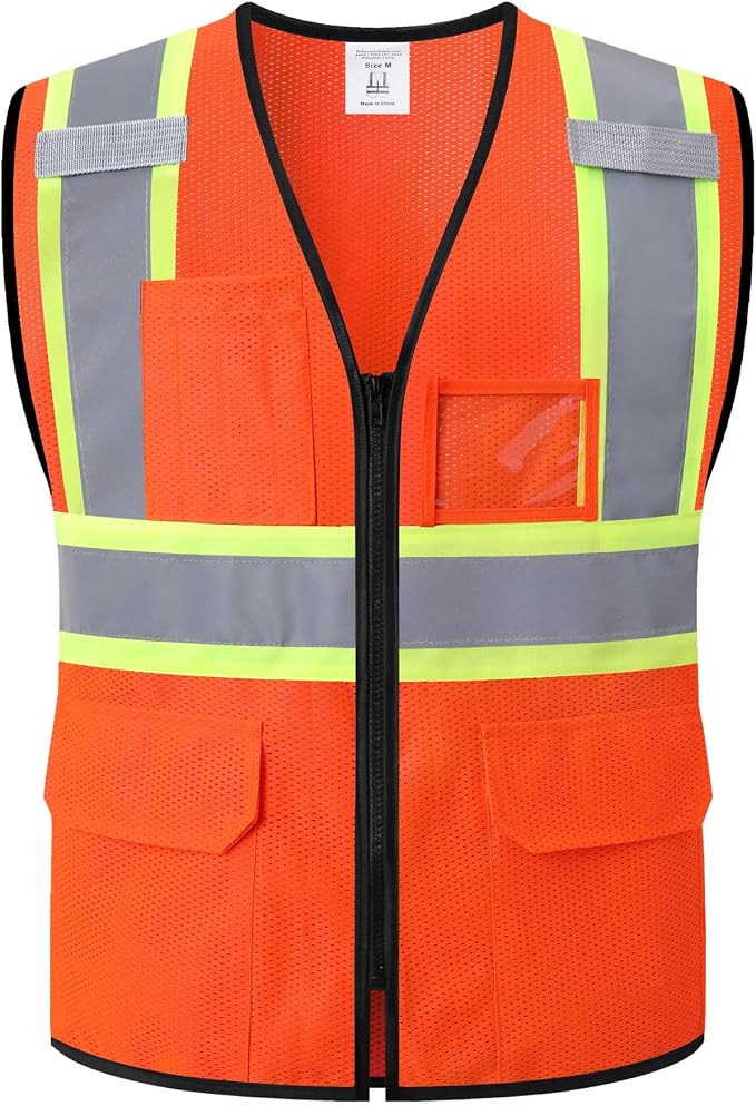 Reflective Safety Vest for Men Women Hi Vis Vest by HATAUNKI